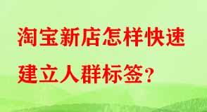 淘寶新店怎樣快速建立人群標(biāo)簽